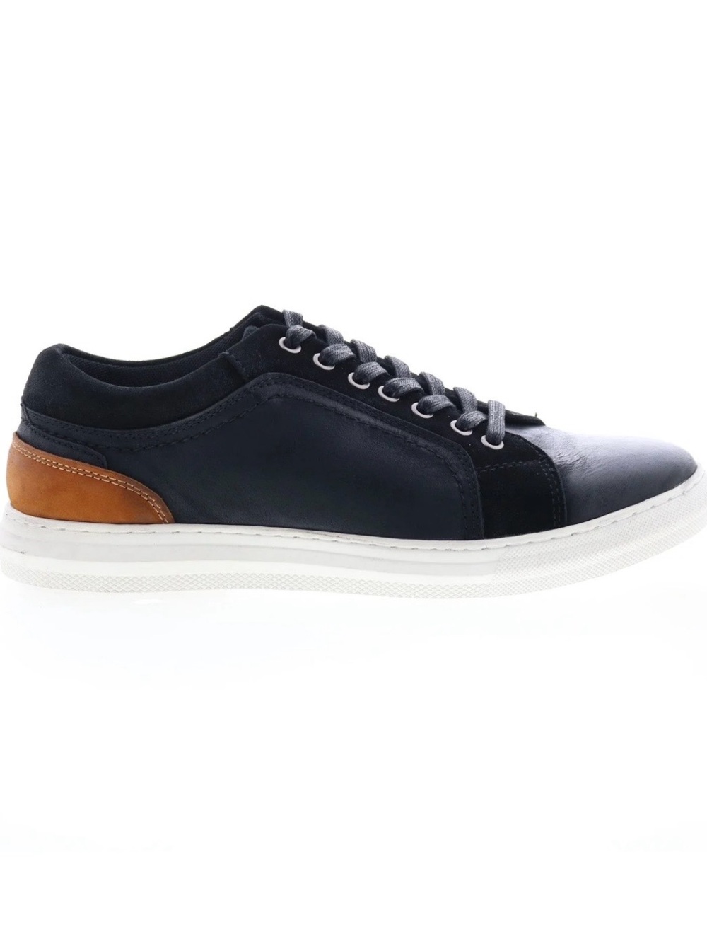 English Laundry Men's Weaver Leather Low Top Sneakers Sz 11 Navy Classic